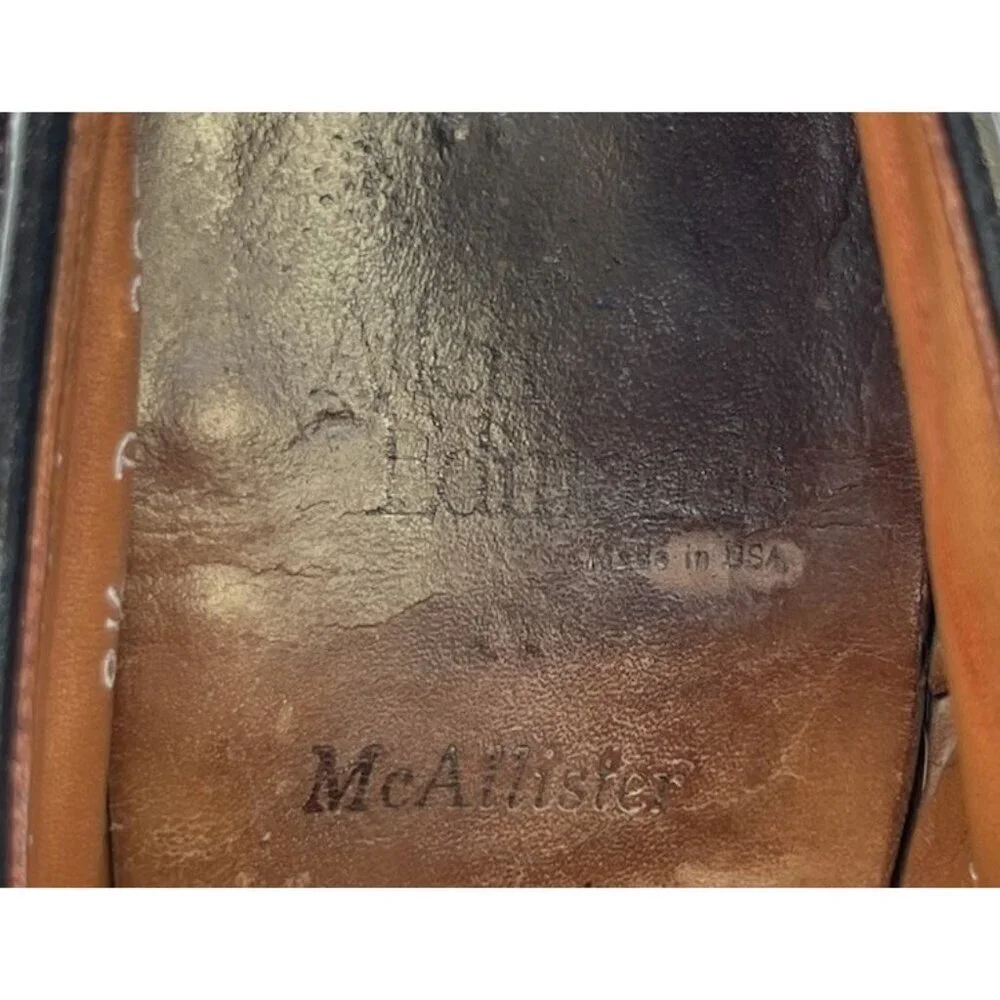 Allen Edmonds McAllister Mens Size US 9.5 D Burgundy Wingtip Oxford Shoes